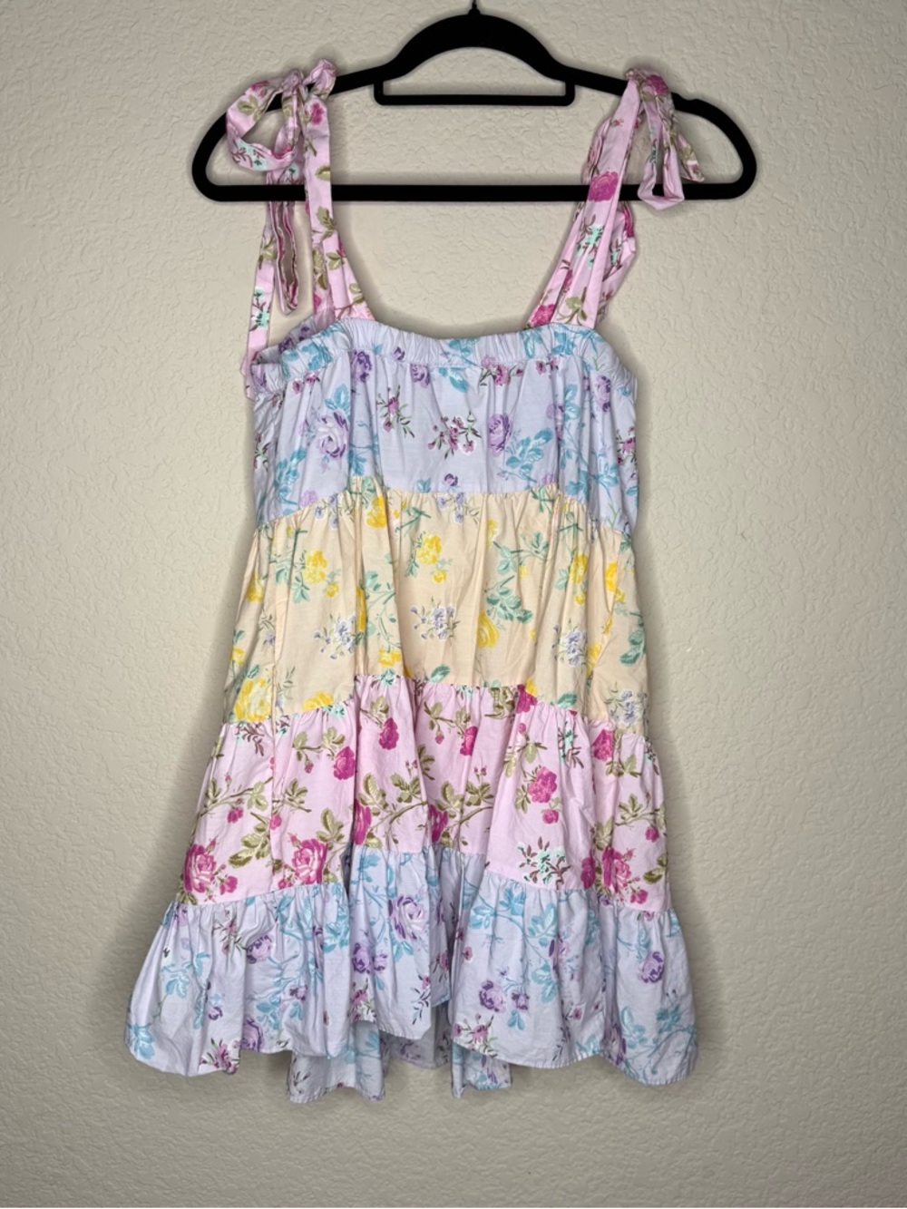 LOVE SHACK FANCY x Target Jeanne Floral Tiered Tie Shoulder Dress - Picture 4 of 5